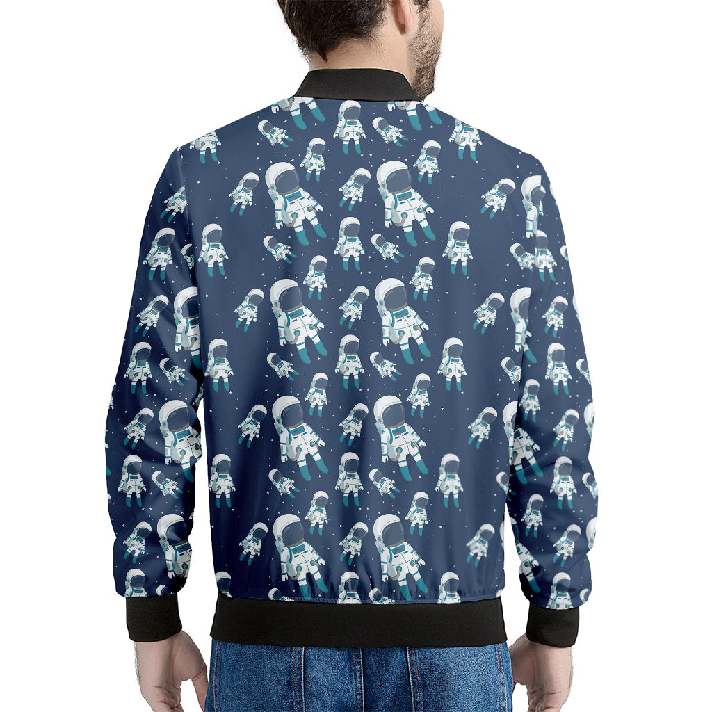 Cute Astronaut Pattern Print Men's Bomber Jacket