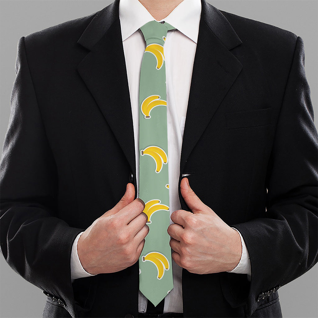 Cute Banana Pattern Print Necktie