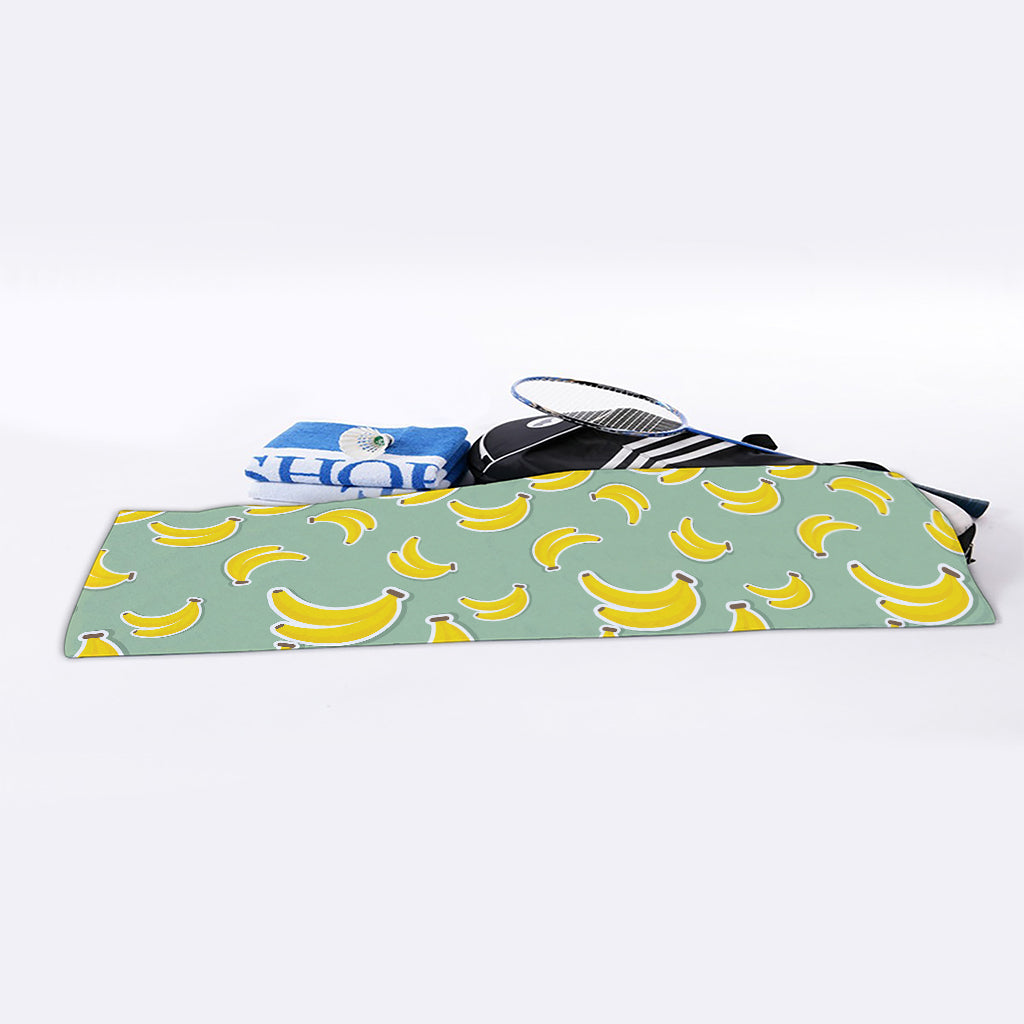Cute Banana Pattern Print Sports Towel