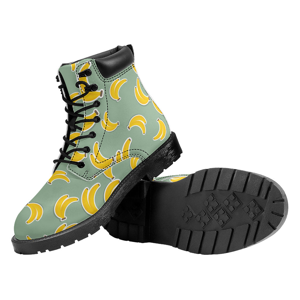 Cute Banana Pattern Print Work Boots