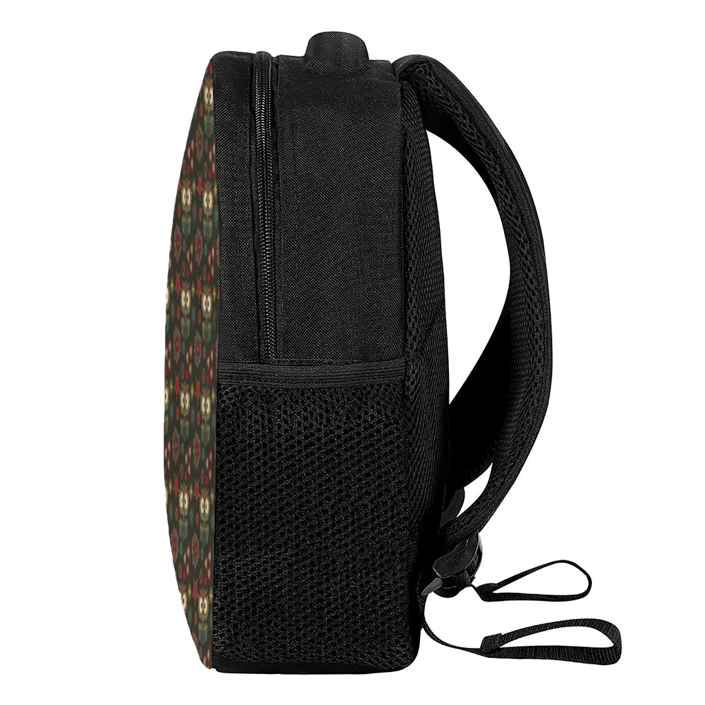 Cute Boho Owl Pattern Print Casual Backpack