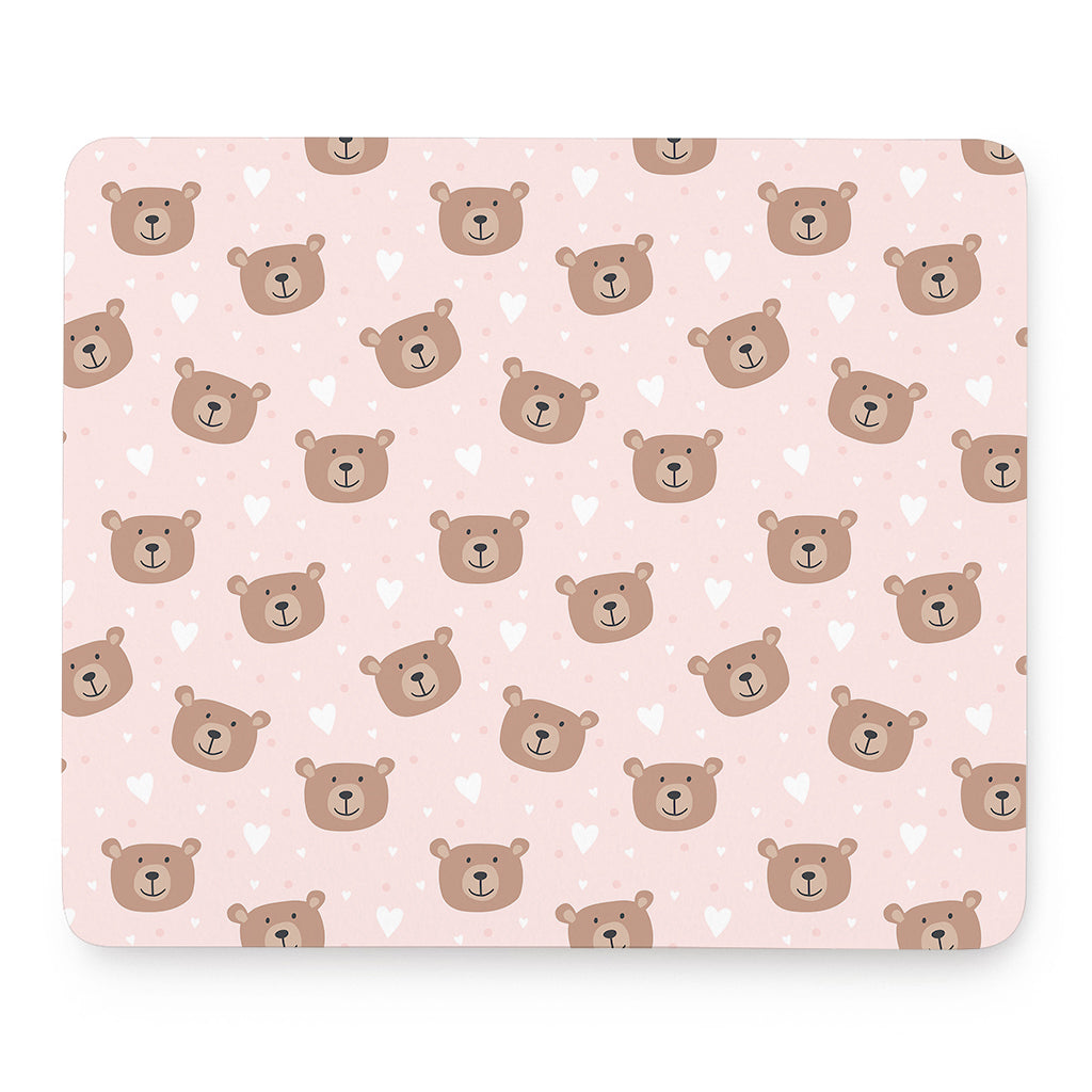 Cute Brown Bear Pattern Print Mouse Pad