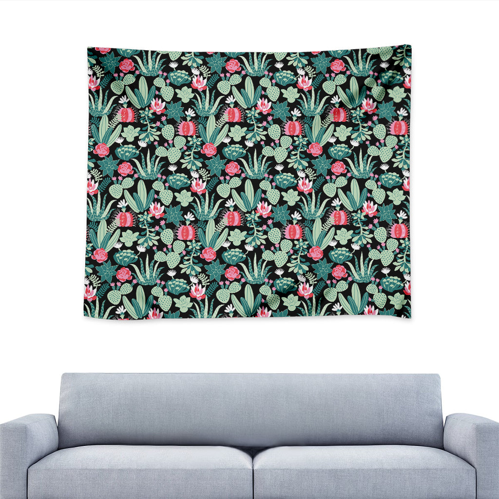 Cute Cactus And Succulent Print Tapestry