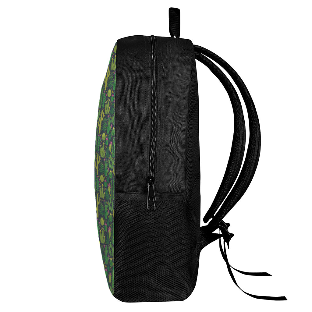 Cute Cactus Plant Pattern Print 17 Inch Backpack