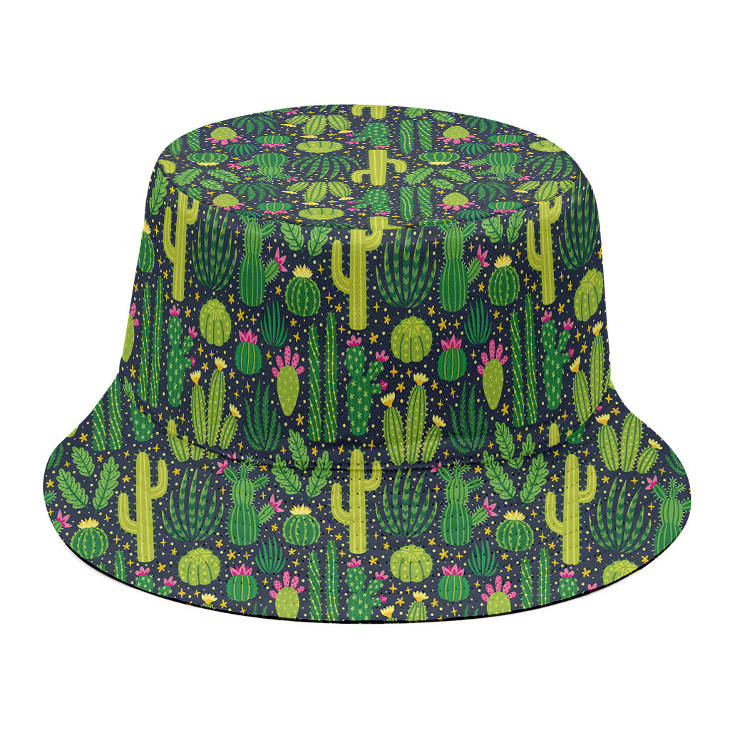 Cute Cactus Plant Pattern Print Bucket Hat