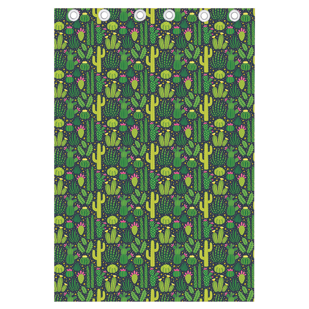 Cute Cactus Plant Pattern Print Curtain