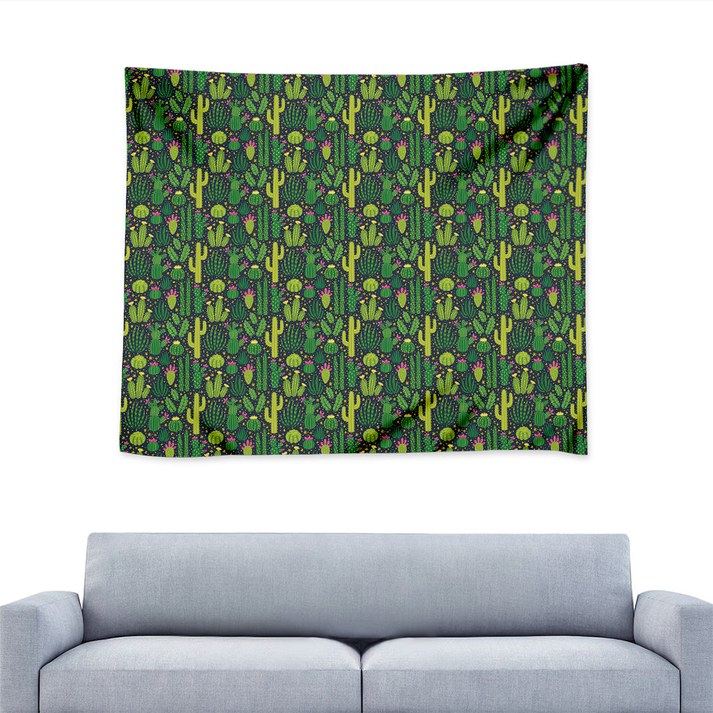 Cute Cactus Plant Pattern Print Tapestry