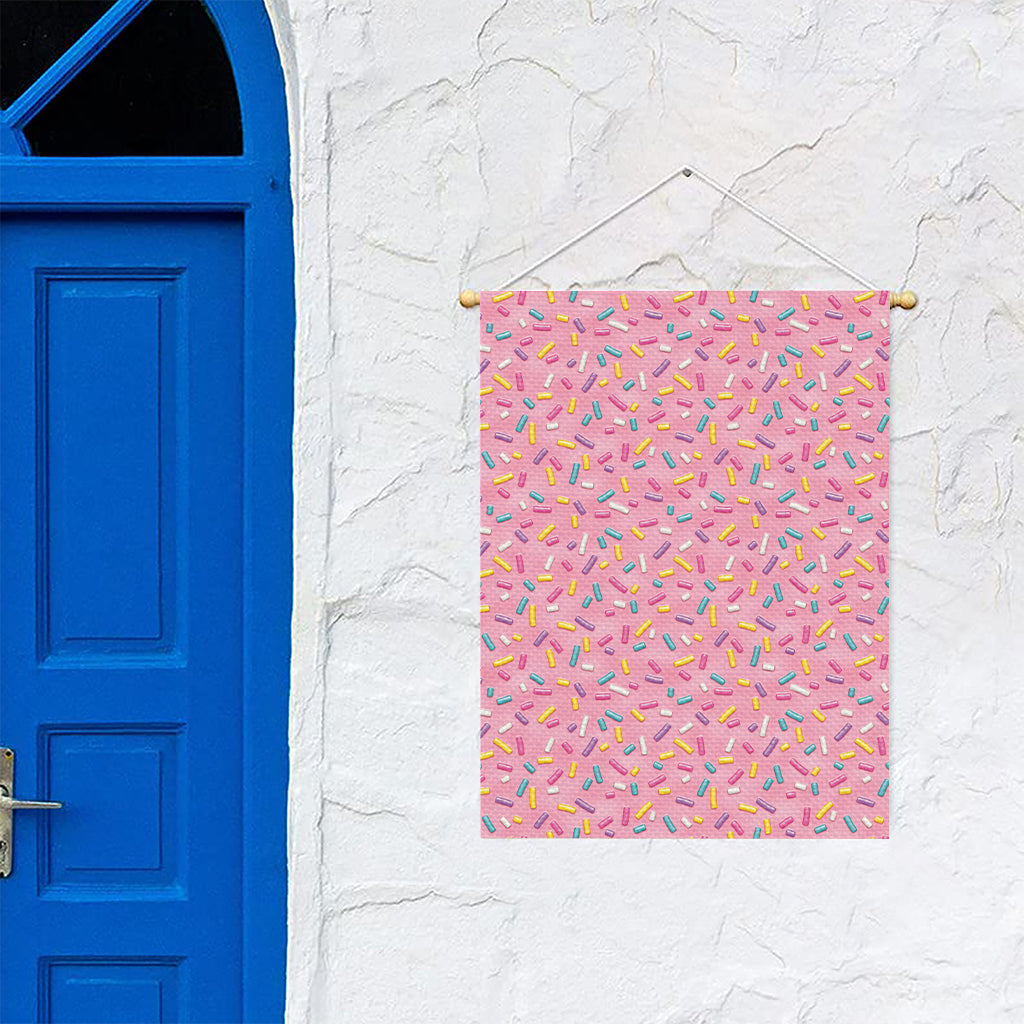 Cute Candy Pattern Print Garden Flag