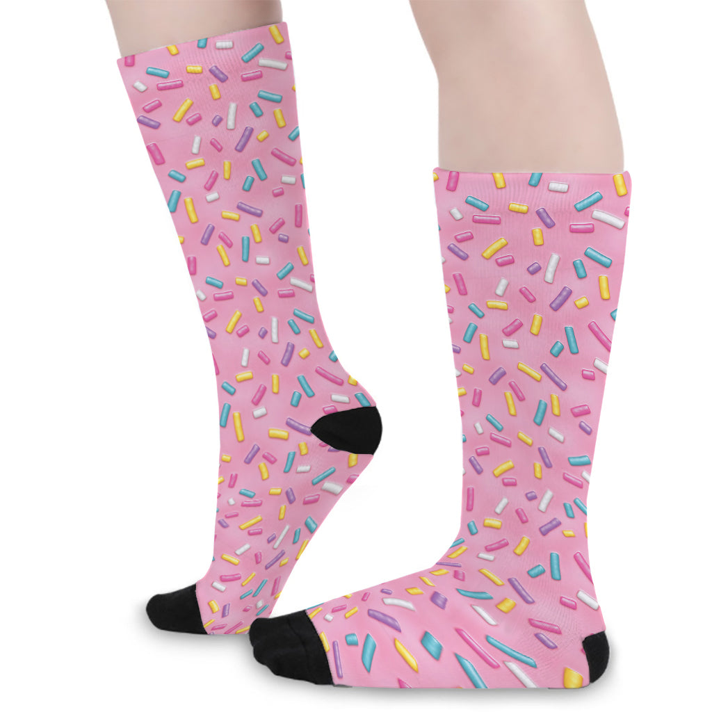 Cute Candy Pattern Print Long Socks