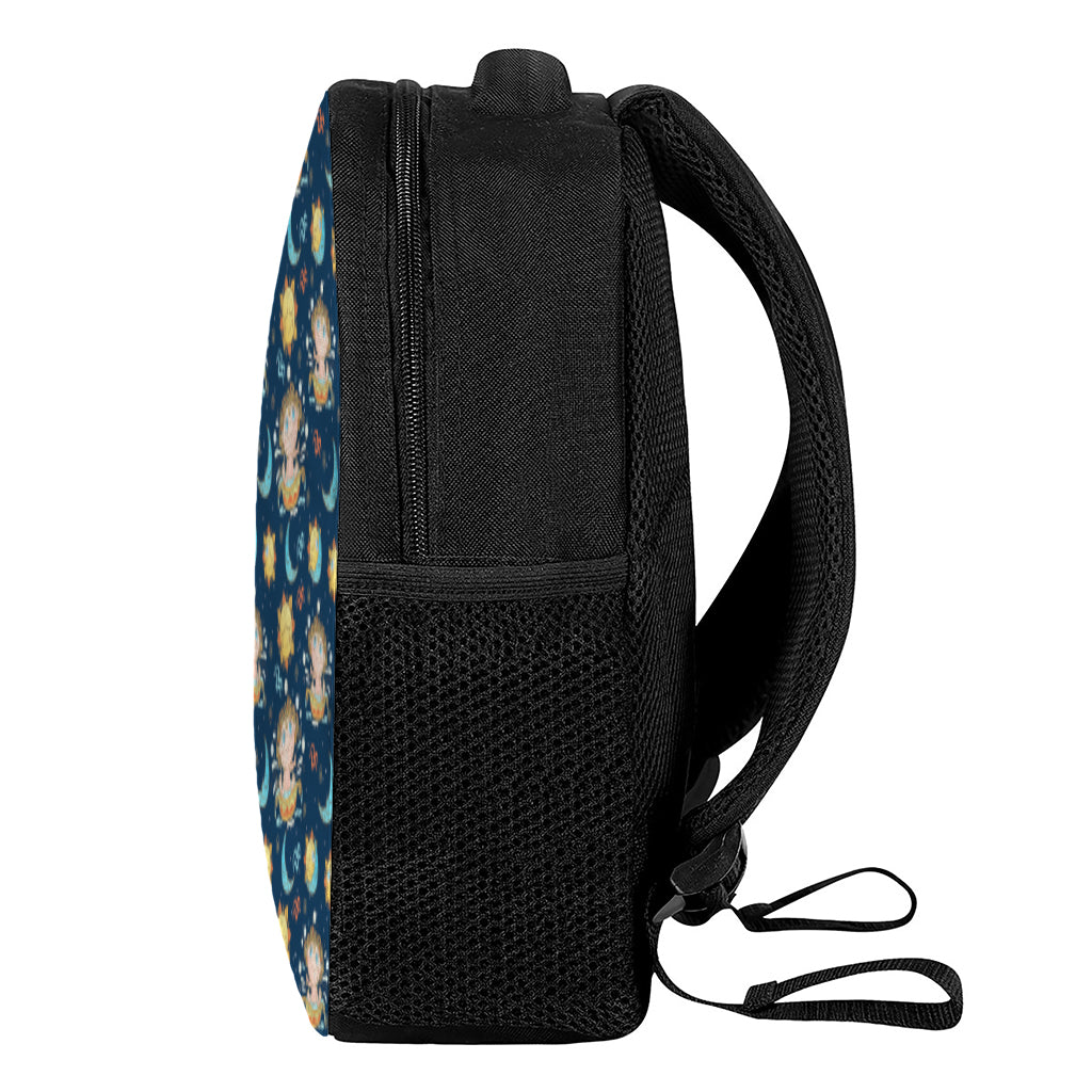 Cute Cartoon Aquarius Pattern Print Casual Backpack