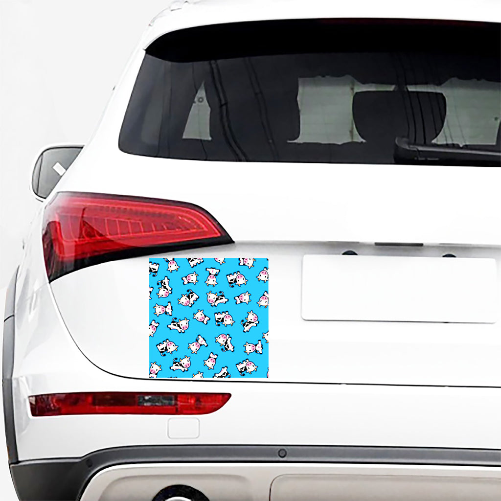 Cute Cartoon Baby Cow Pattern Print Car Sticker