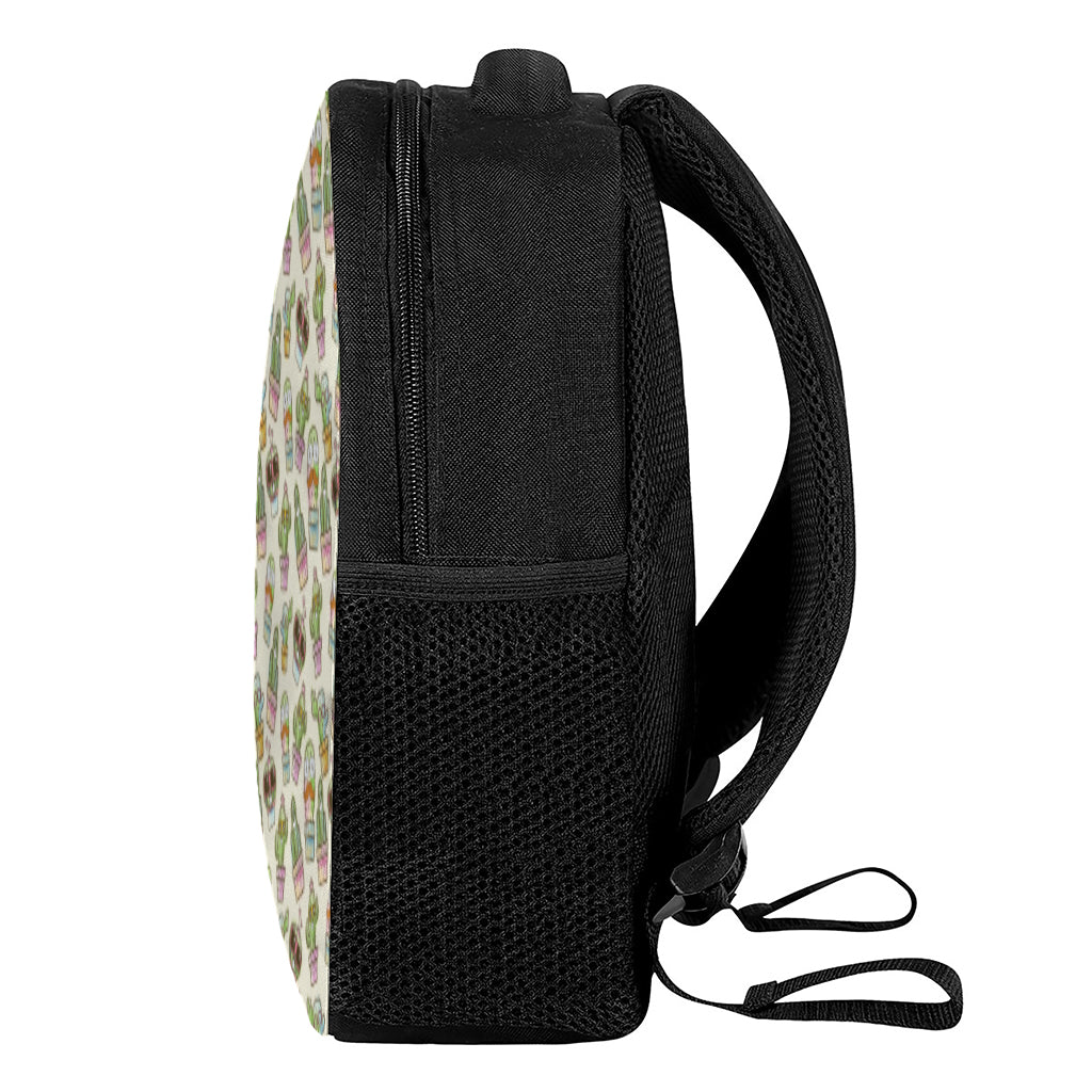 Cute Cartoon Cactus Pattern Print Casual Backpack