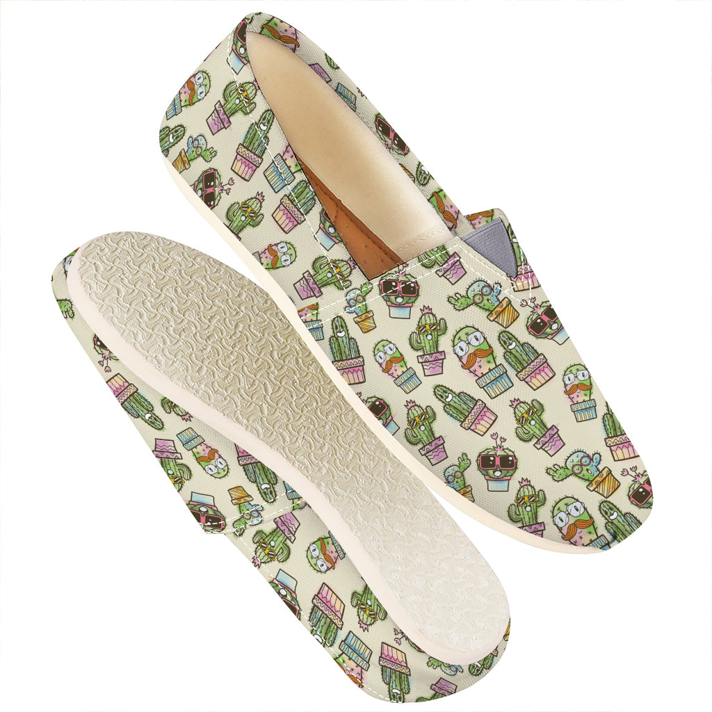 Cute Cartoon Cactus Pattern Print Casual Shoes