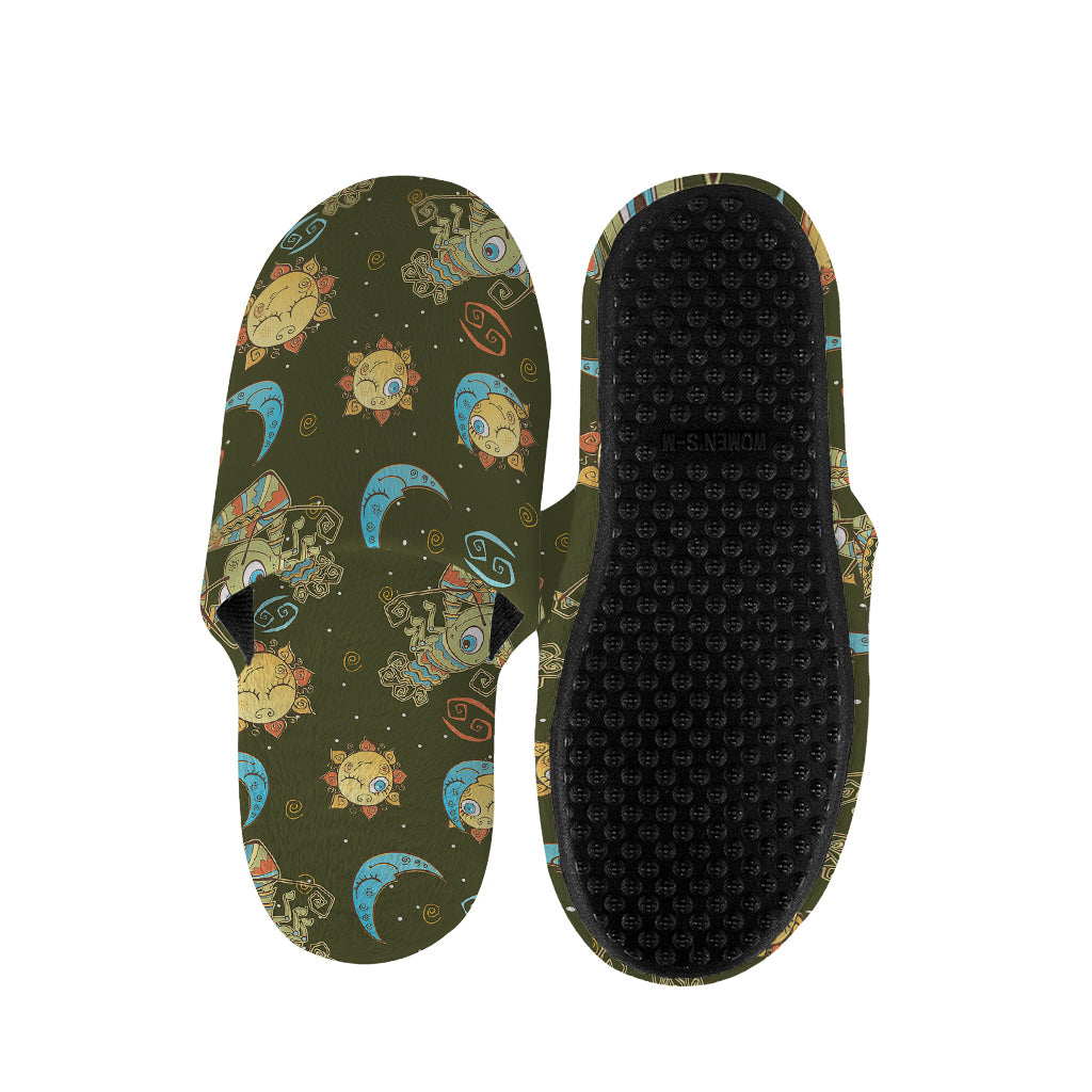 Cute Cartoon Cancer Pattern Print Slippers