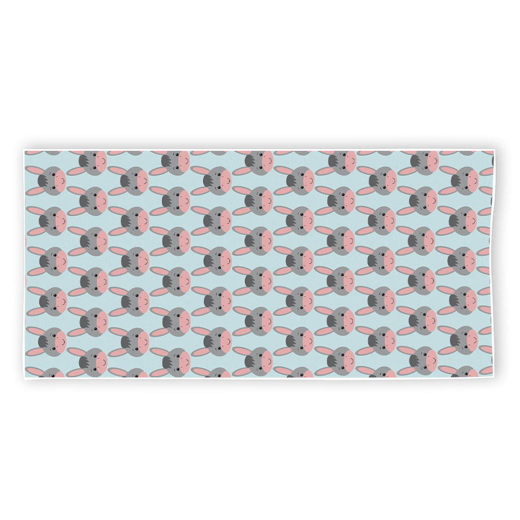 Cute Cartoon Donkey Pattern Print Beach Towel