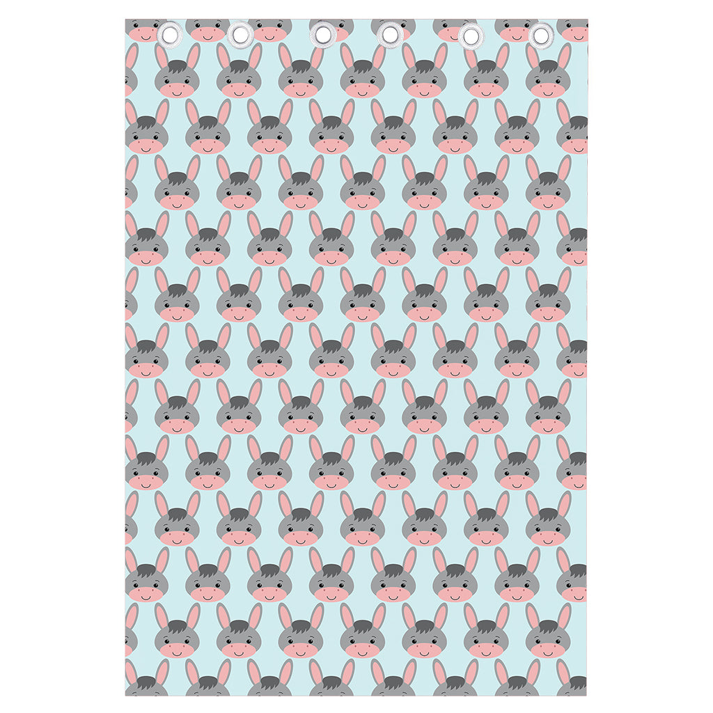 Cute Cartoon Donkey Pattern Print Curtain