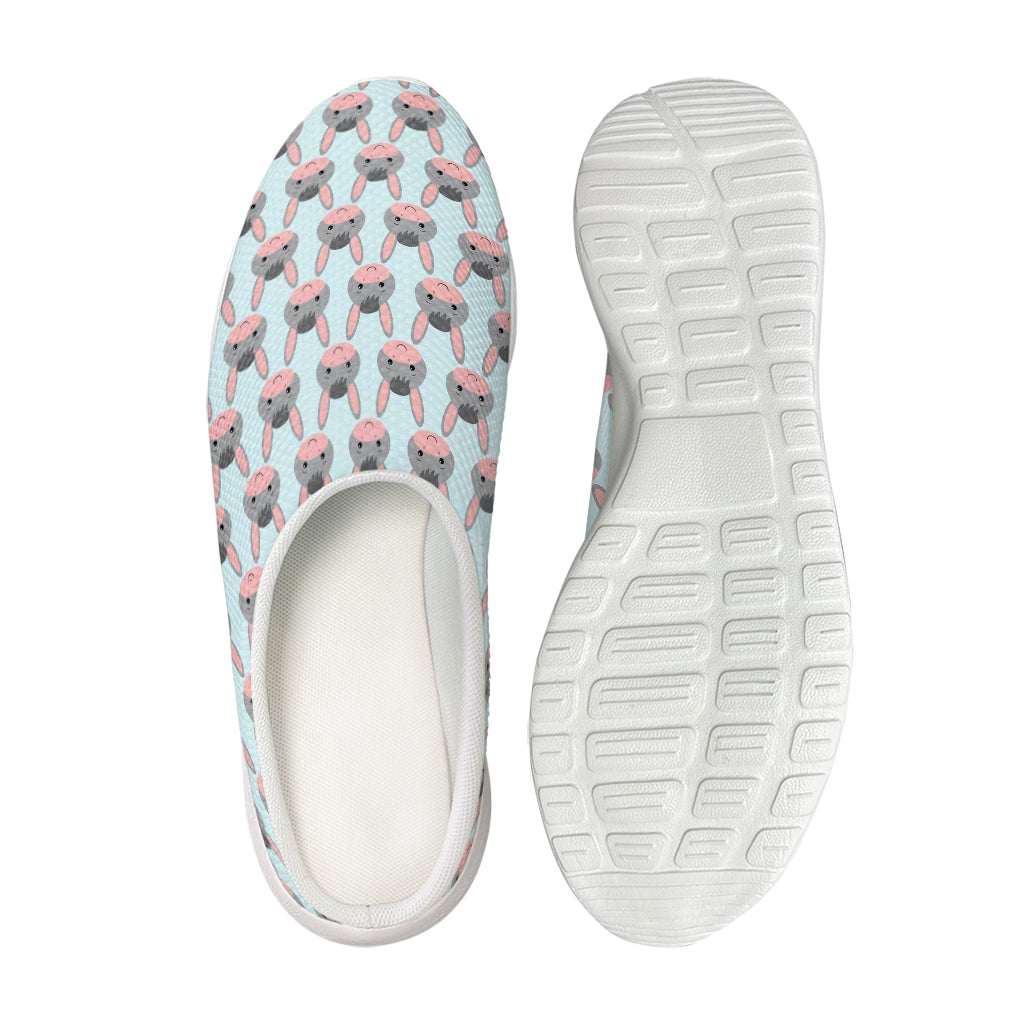 Cute Cartoon Donkey Pattern Print Mesh Casual Shoes