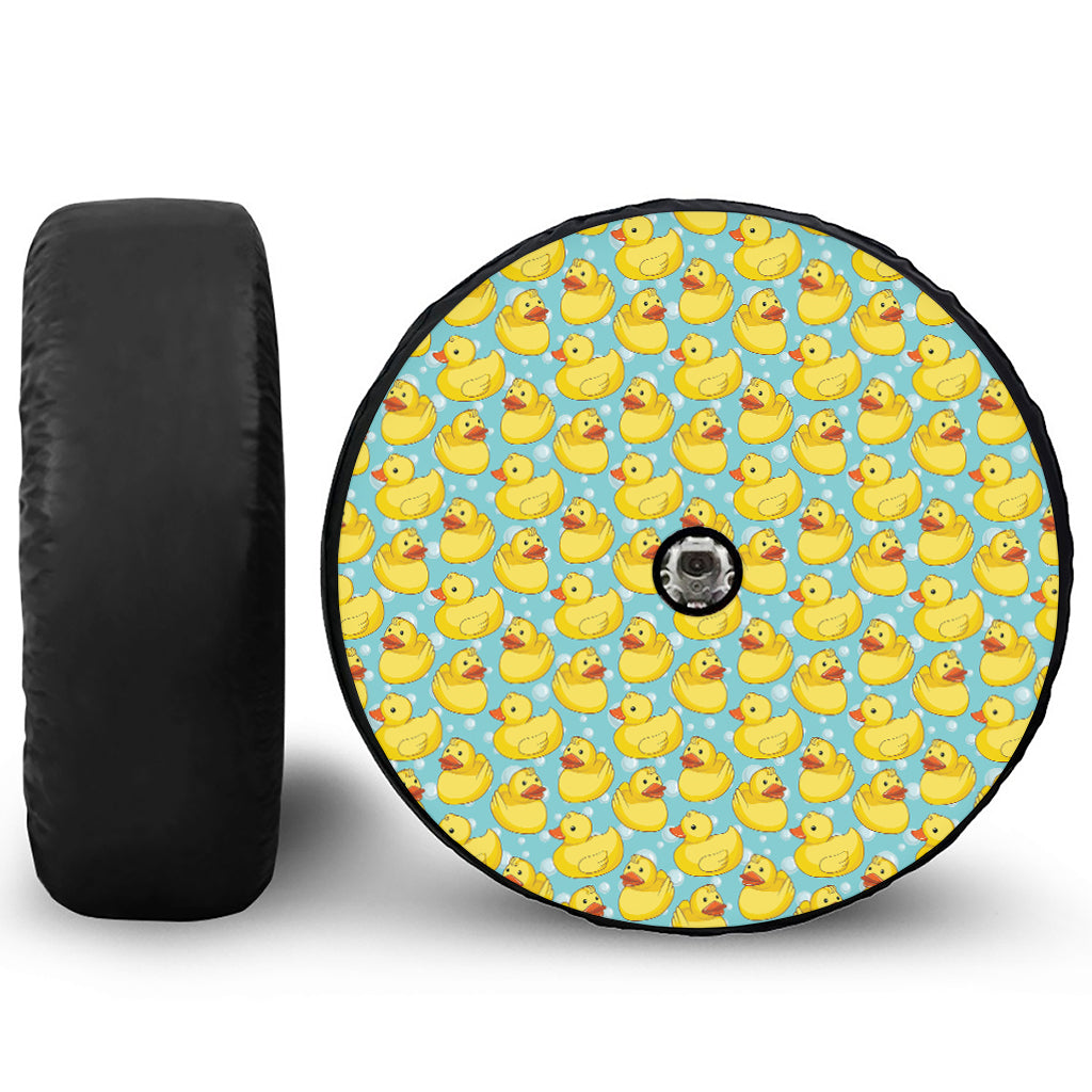 Cute Cartoon Duck Pattern Print Tire Cover With Camera Hole