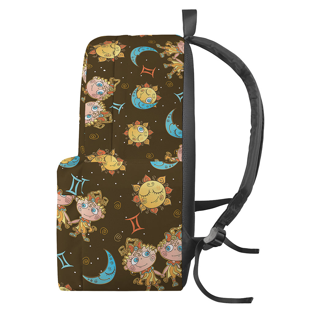 Cute Cartoon Gemini Pattern Print Backpack