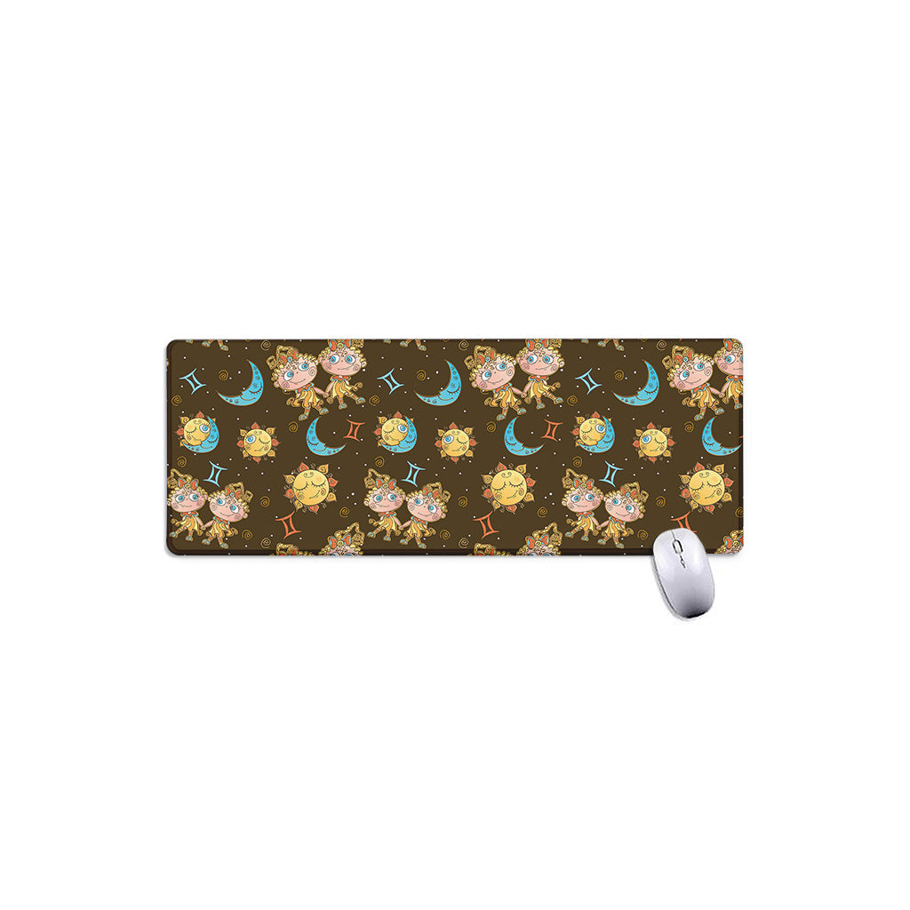 Cute Cartoon Gemini Pattern Print Extended Mouse Pad