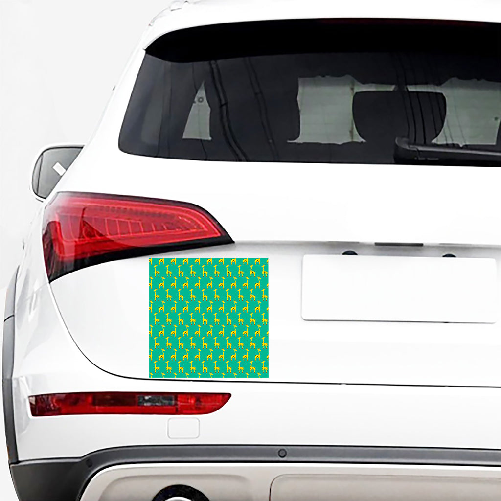Cute Cartoon Giraffe Pattern Print Car Sticker