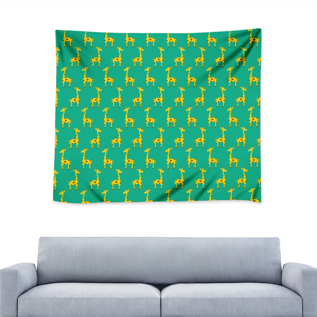 Cute Cartoon Giraffe Pattern Print Tapestry