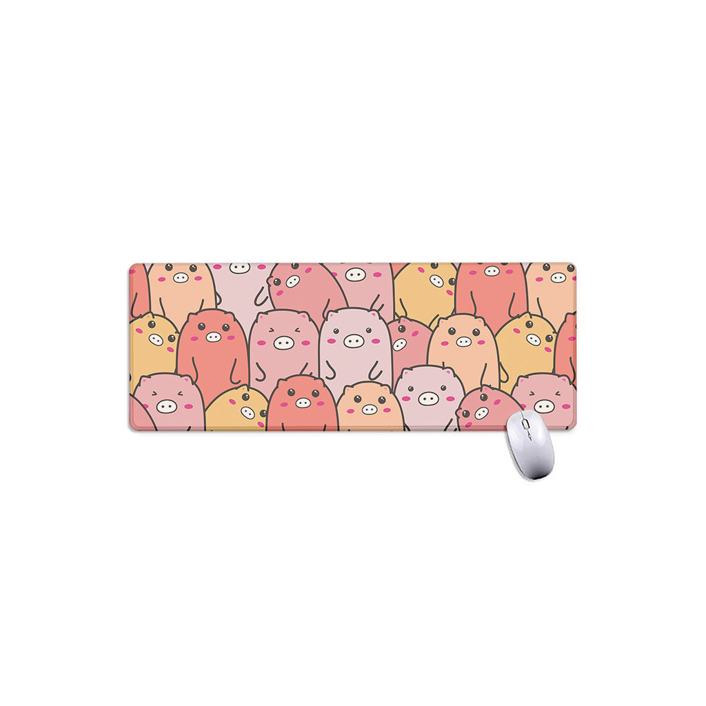 Cute Cartoon Pig Pattern Print Extended Mouse Pad