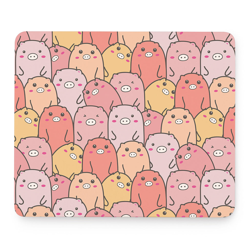 Cute Cartoon Pig Pattern Print Mouse Pad