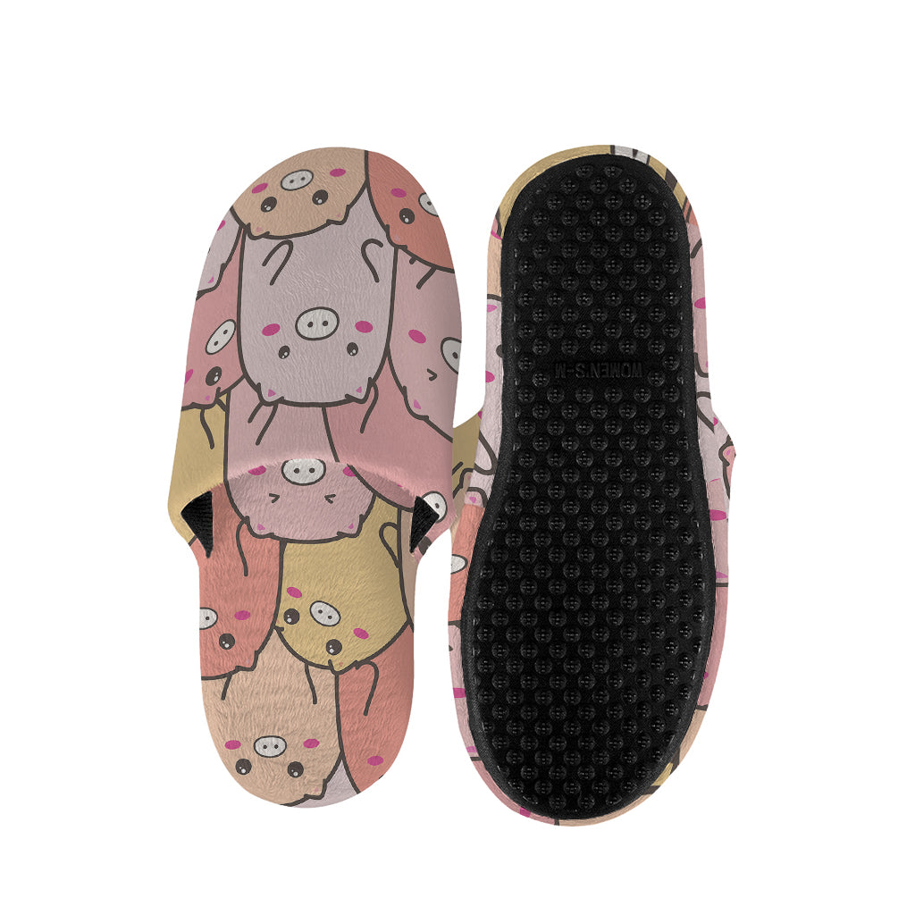 Cute Cartoon Pig Pattern Print Slippers