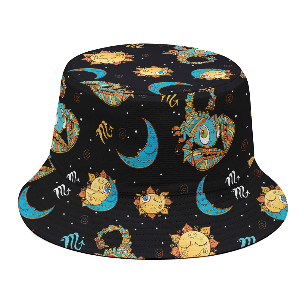 Cute Cartoon Scorpio Pattern Print Bucket Hat