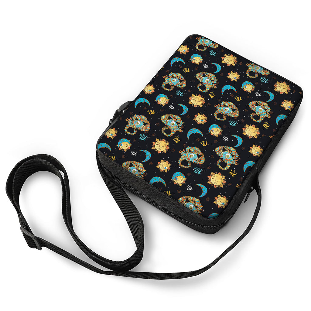 Cute Cartoon Scorpio Pattern Print Rectangular Crossbody Bag