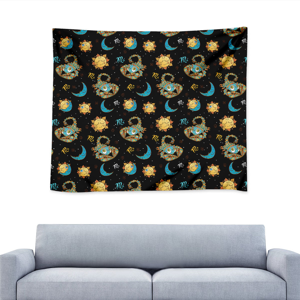 Cute Cartoon Scorpio Pattern Print Tapestry