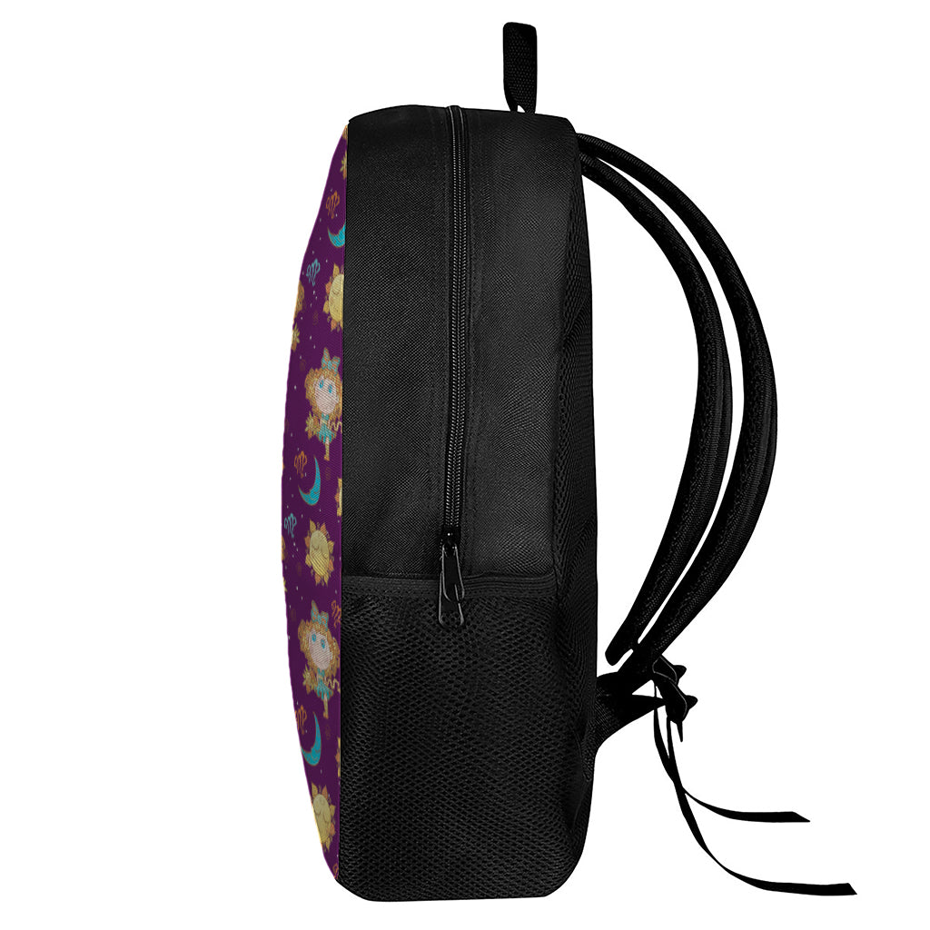 Cute Cartoon Virgo Pattern Print 17 Inch Backpack
