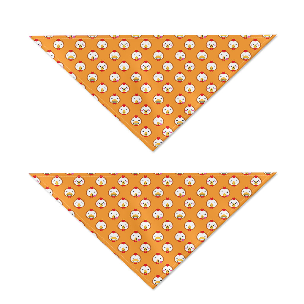 Cute Chicken Emoji Pattern Print Dog Bandana