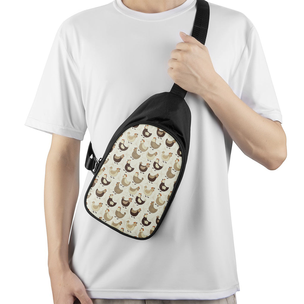 Cute Chicken Pattern Print Chest Bag