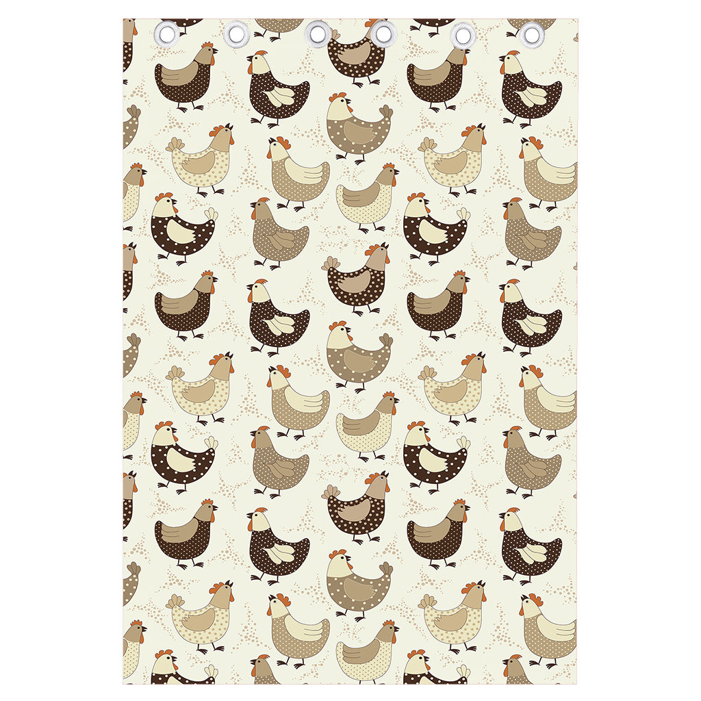 Cute Chicken Pattern Print Curtain