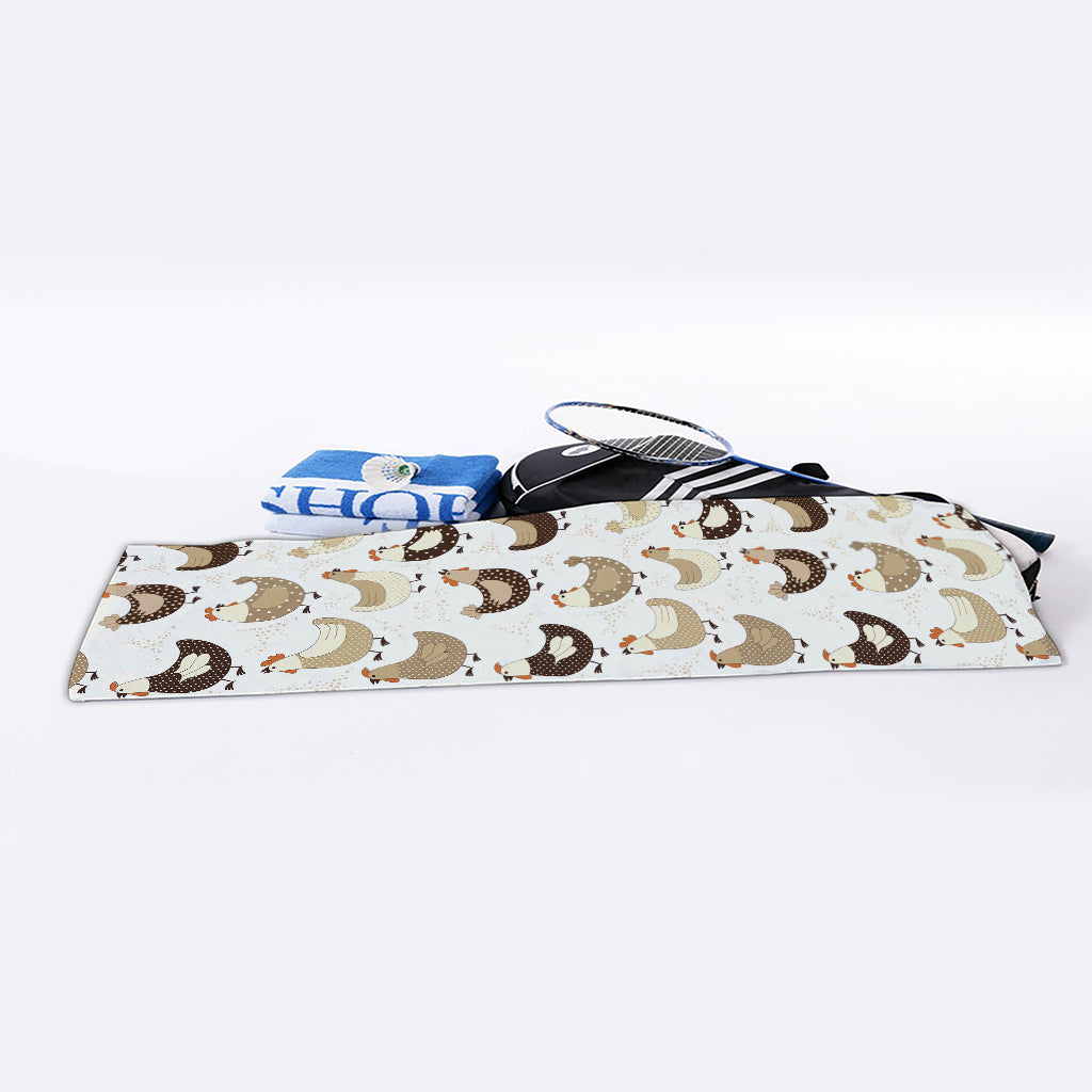 Cute Chicken Pattern Print Sports Towel