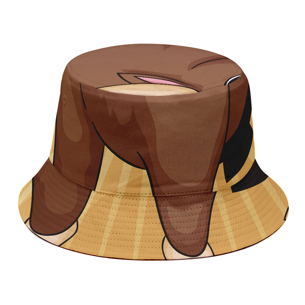 Cute Chinese Ox Zodiac Print Bucket Hat