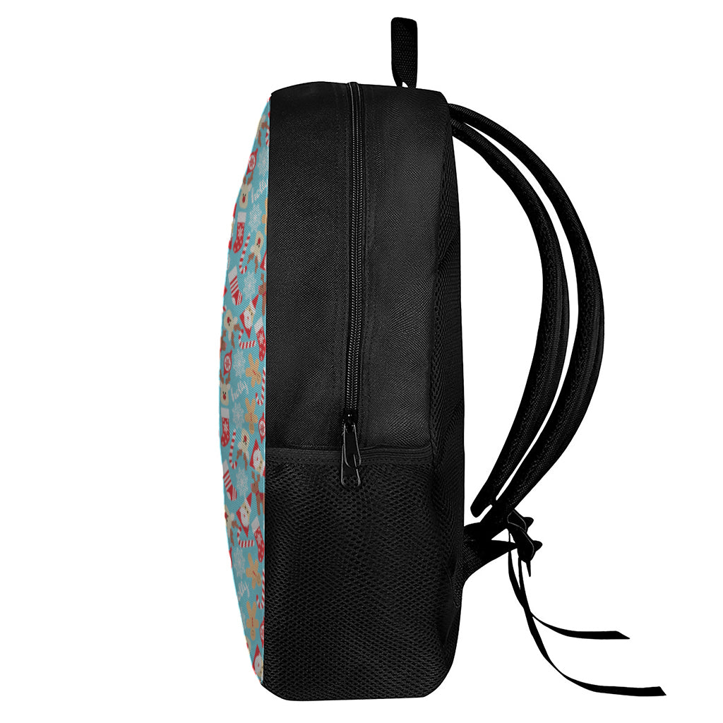 Cute Christmas Elements Pattern Print 17 Inch Backpack