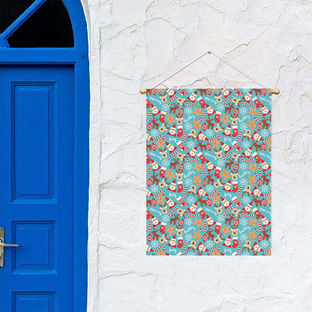Cute Christmas Elements Pattern Print Garden Flag