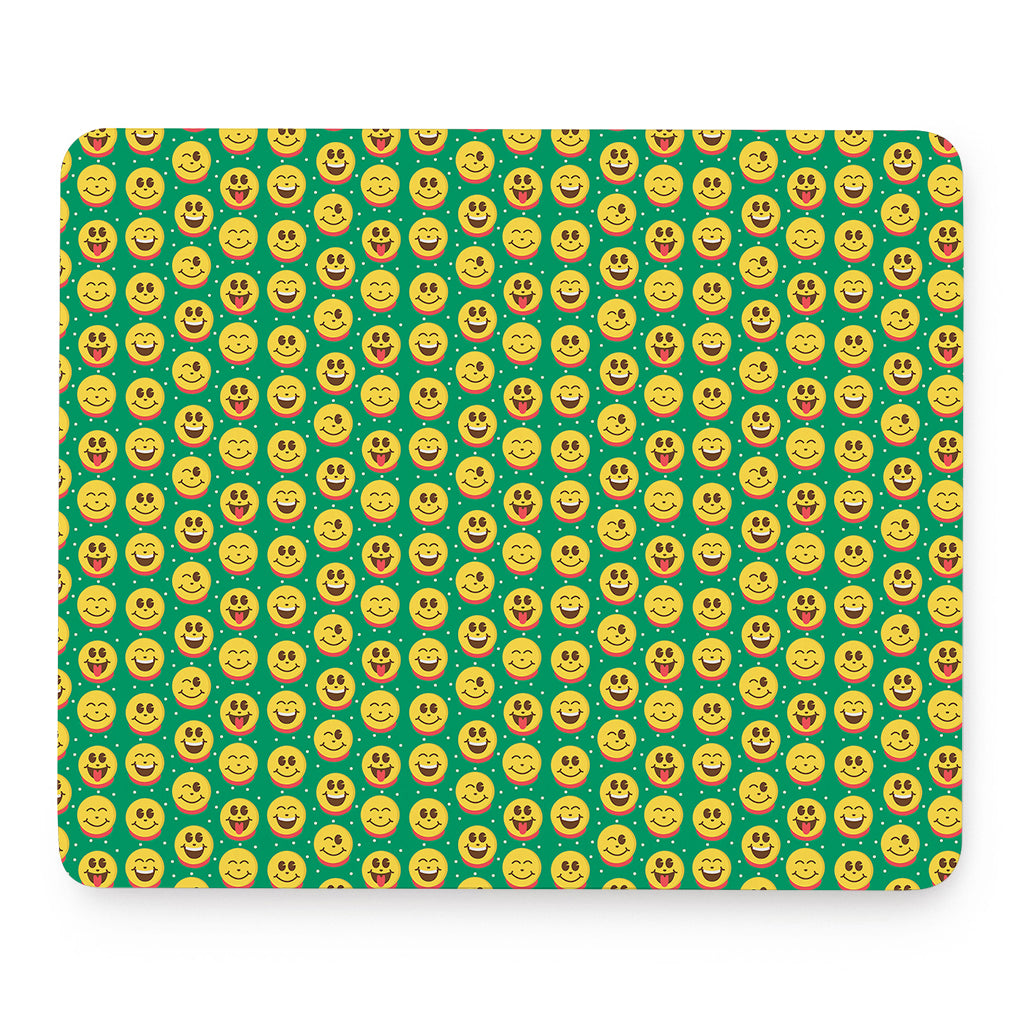 Cute Christmas Emoji Pattern Print Mouse Pad