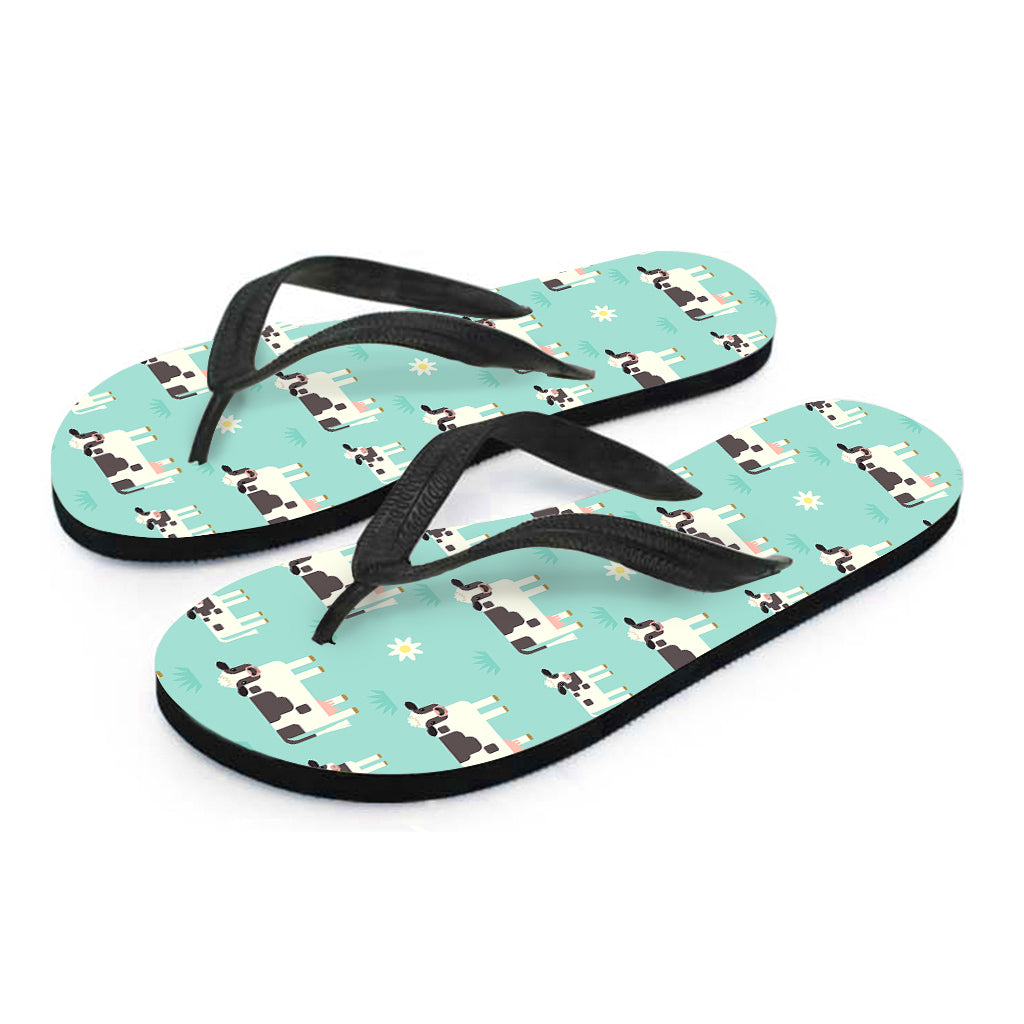 Cute Cow And Baby Cow Pattern Print Flip Flops