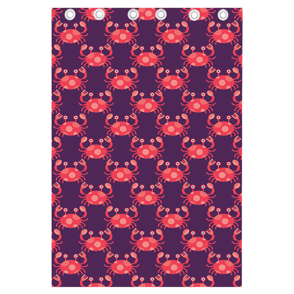 Cute Crab Pattern Print Curtain