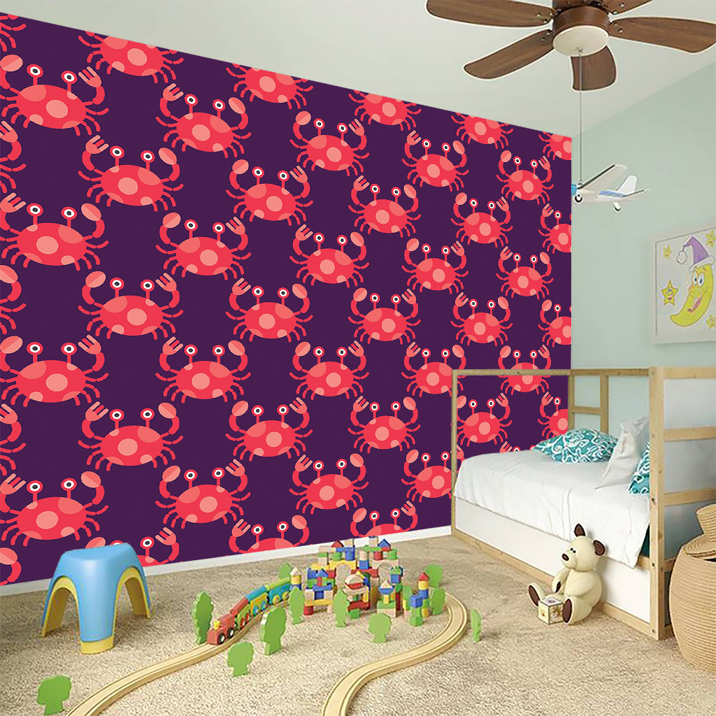 Cute Crab Pattern Print Wall Sticker