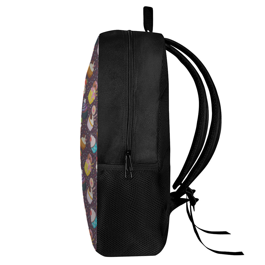 Cute Cupcake Pattern Print 17 Inch Backpack