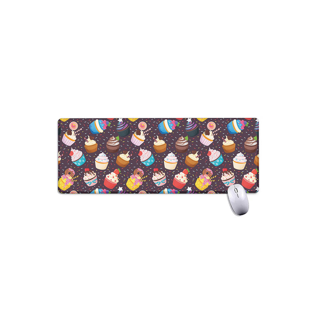 Cute Cupcake Pattern Print Extended Mouse Pad