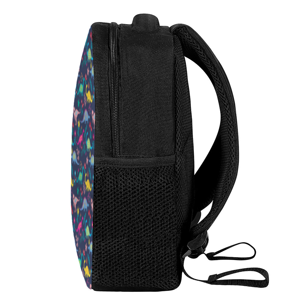 Cute Dino Floral Pattern Print Casual Backpack