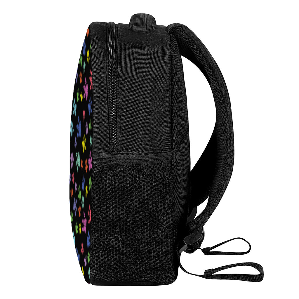 Cute Dino Footprint Pattern Print Casual Backpack