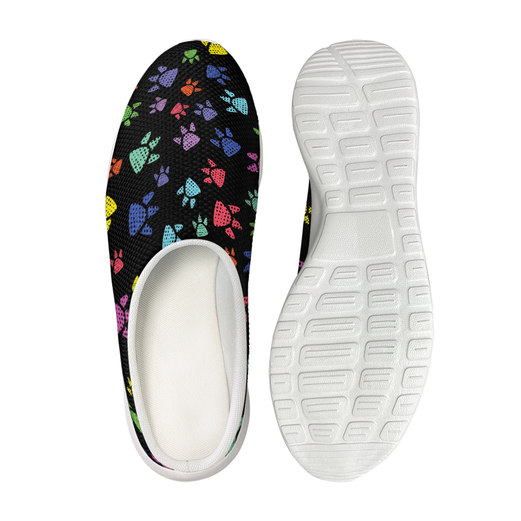 Cute Dino Footprint Pattern Print Mesh Casual Shoes