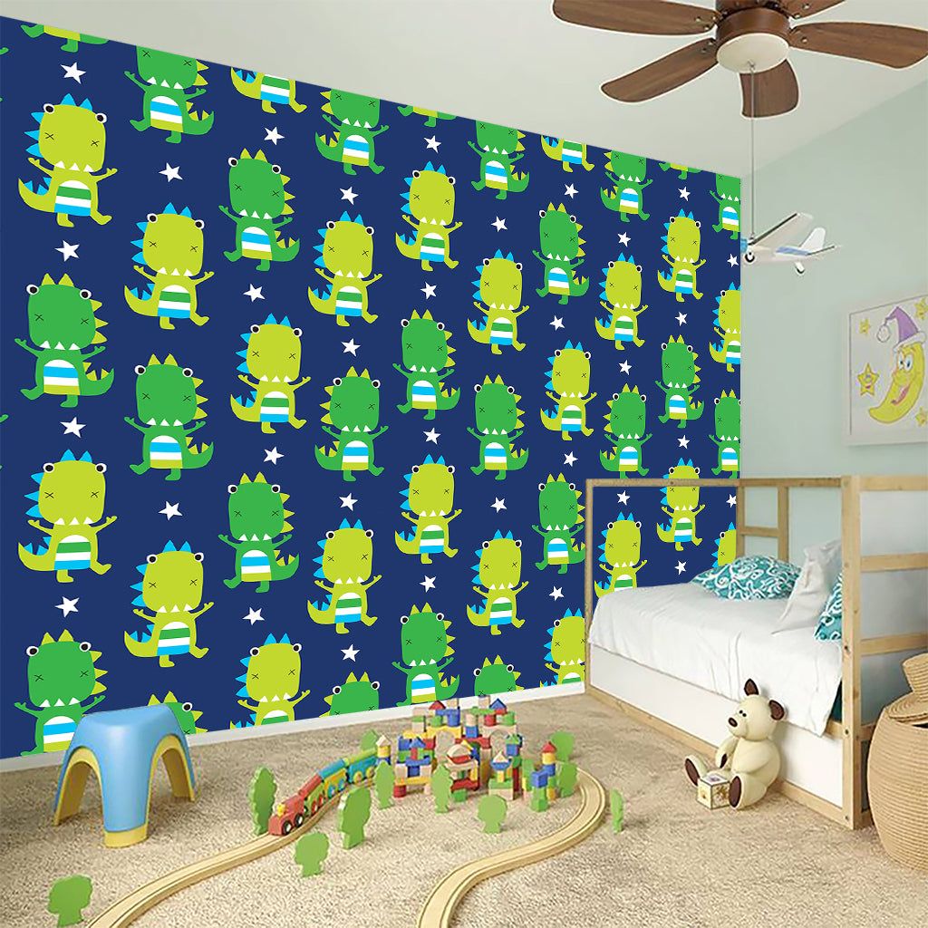 Cute Dino T-Rex Pattern Print Wall Sticker